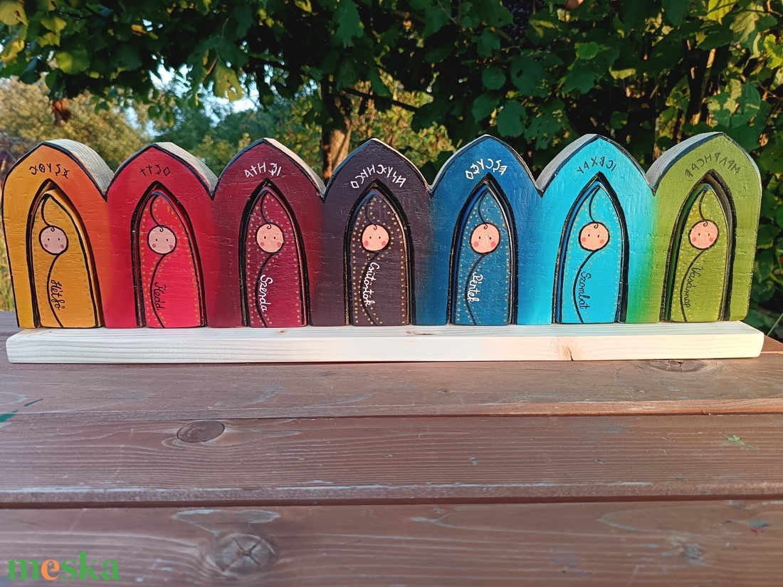 Gyermek naptár manókkal - játék & sport - készségfejlesztő és logikai játék - montessori szivárvány, waldorf játékok - Meska.hu