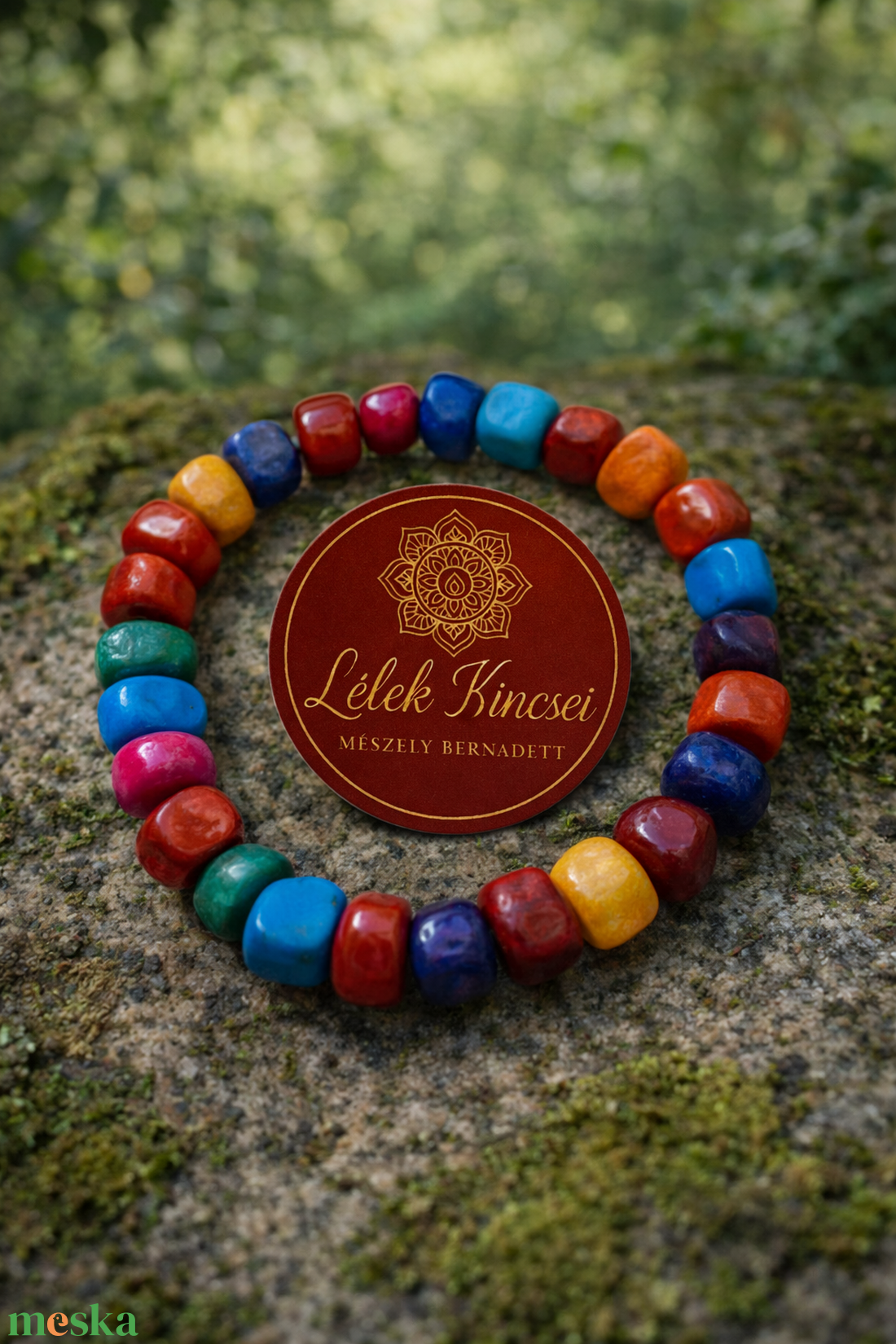 Színes Jade  - esküvő - ékszer - nyaklánc - Meska.hu