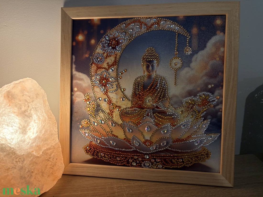 Arany Lótusz Buddha � A Belső Béke Csillogása - otthon & életmód - dekoráció - kép & falikép - vászonkép - Meska.hu