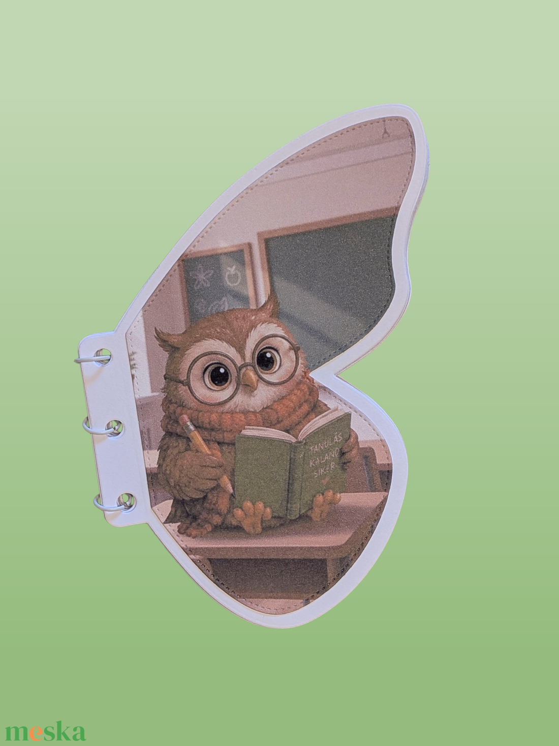 Bagoly mintás füzetecske - otthon & életmód - papír, írószer - jegyzetfüzet & napló - Meska.hu