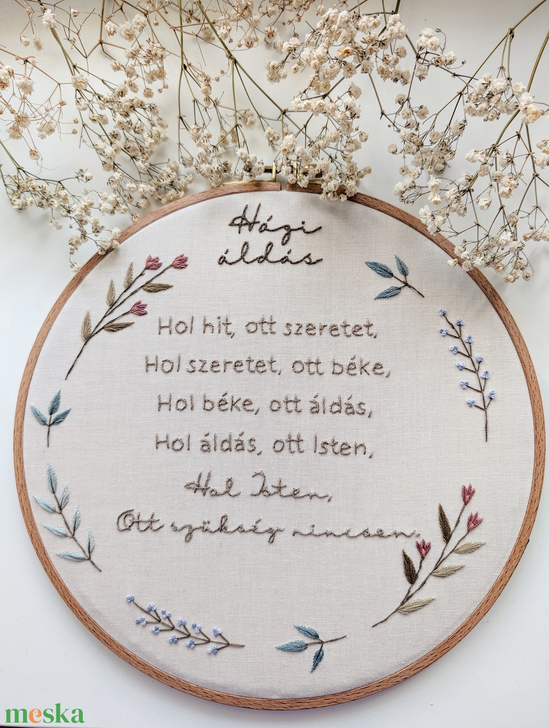Hímzett házi áldás - otthon & életmód - dekoráció - fali és függő dekoráció - falra akasztható dekor - Meska.hu Hímzett házi áldás - otthon & életmód - dekoráció - fali és függő dekoráció - falra akasztható dekor - Meska.hu