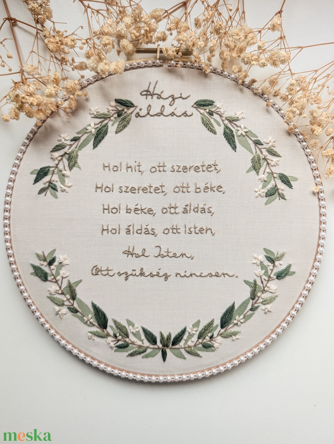 Hímzett házi áldás - otthon & életmód - dekoráció - fali és függő dekoráció - falra akasztható dekor - Meska.hu Hímzett házi áldás - otthon & életmód - dekoráció - fali és függő dekoráció - falra akasztható dekor - Meska.hu