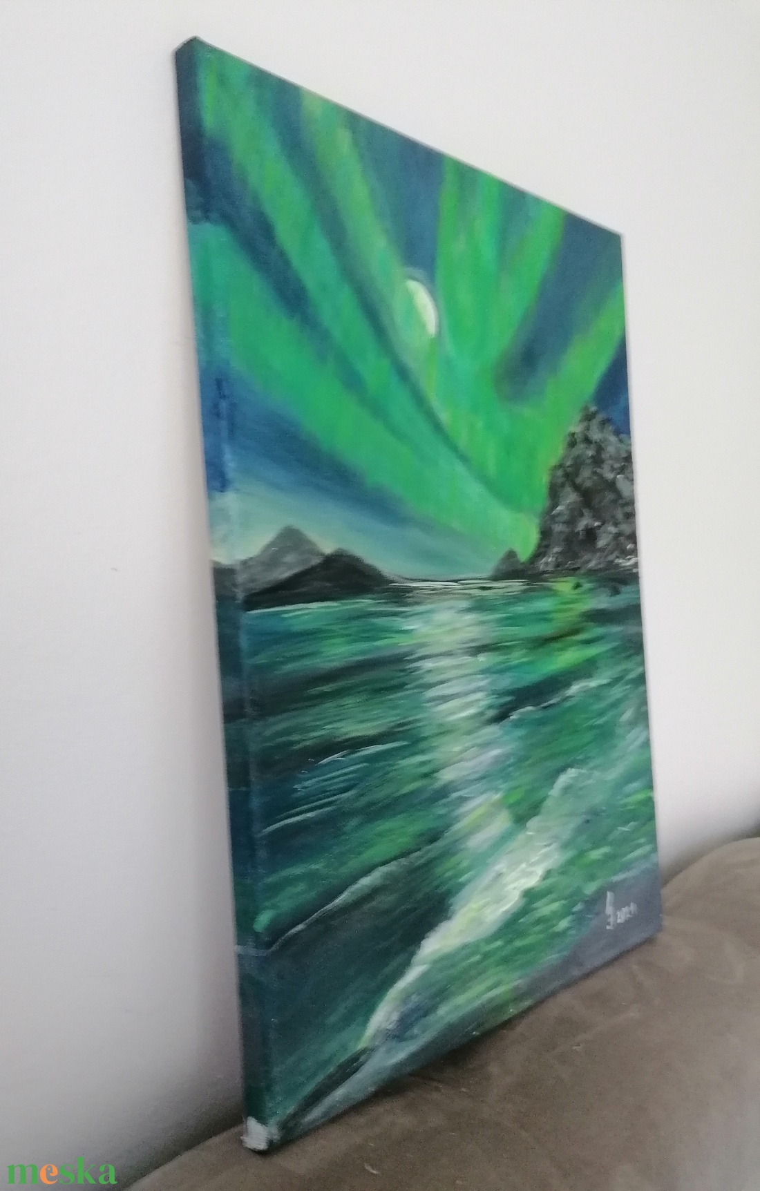 Aurora Borealis - művészet - festmény - akril - Meska.hu Aurora Borealis - művészet - festmény - akril - Meska.hu