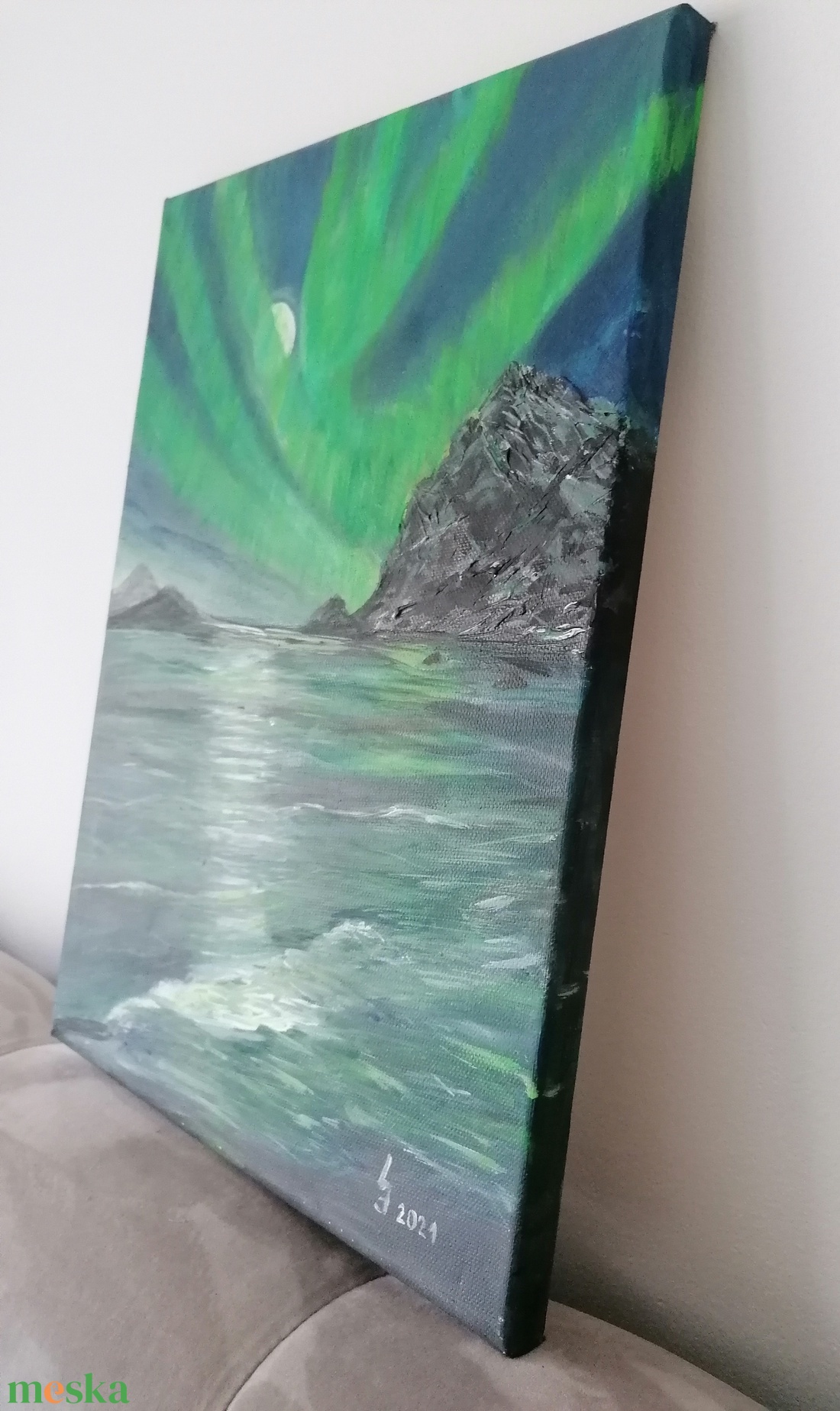 Aurora Borealis - művészet - festmény - akril - Meska.hu Aurora Borealis - művészet - festmény - akril - Meska.hu
