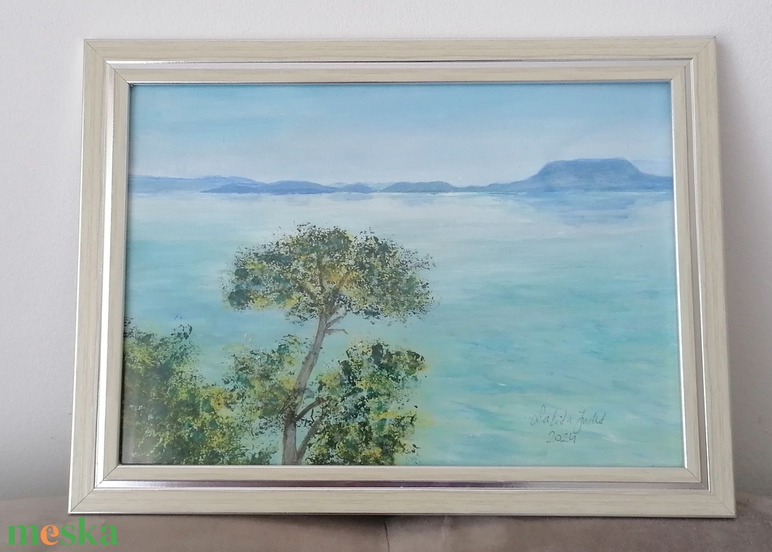 A Balaton Fonyódról - művészet - festmény - akril - Meska.hu