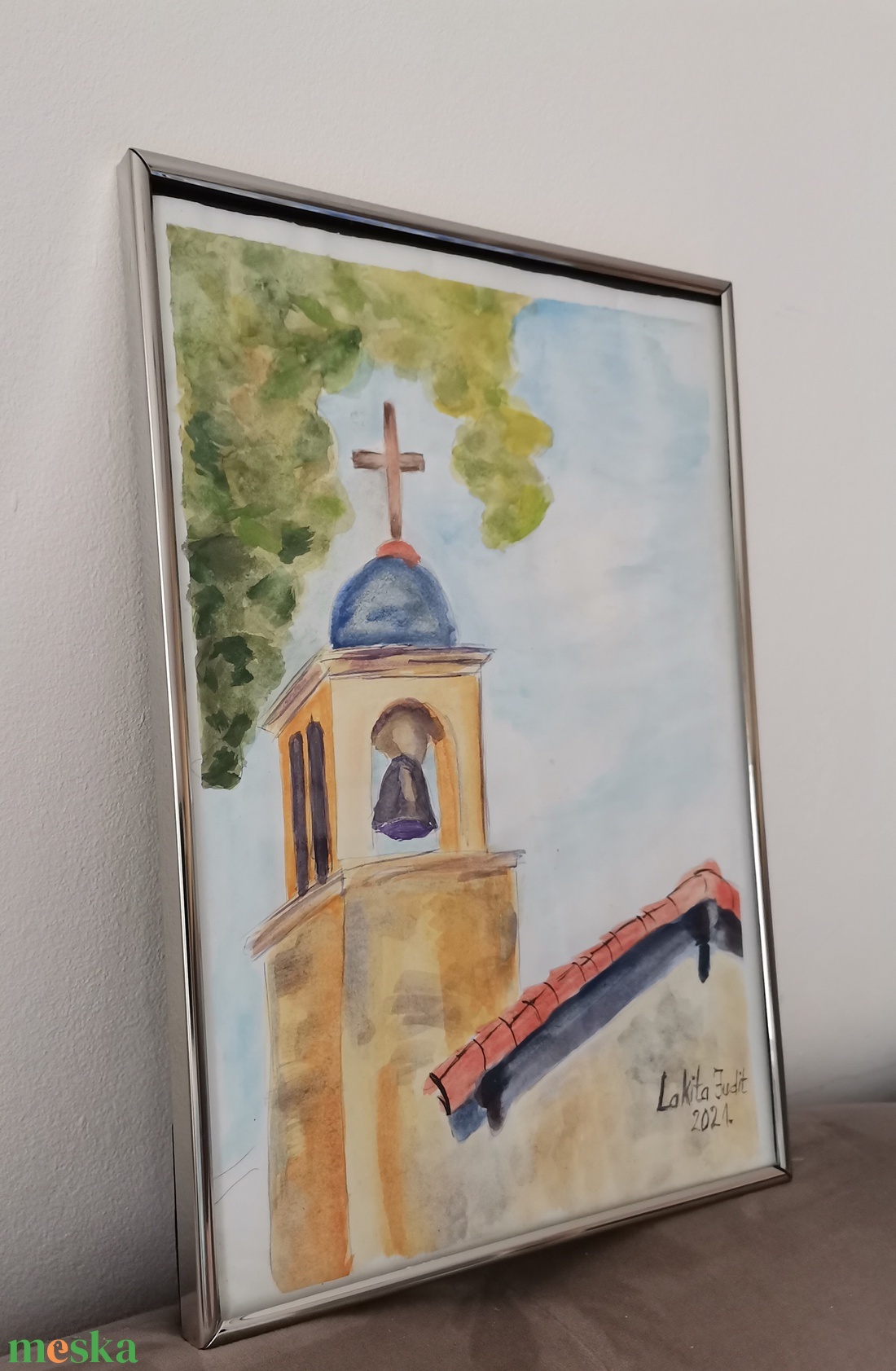 Templom torony - művészet - festmény - akvarell - Meska.hu Templom torony - művészet - festmény - akvarell - Meska.hu