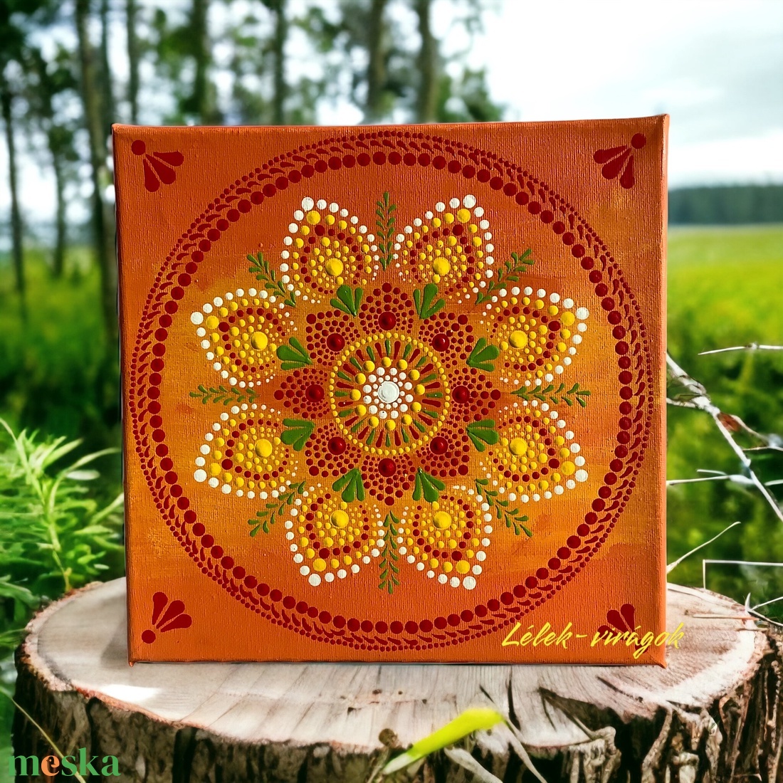 Nyári virág mandala - művészet - festmény - akril - Meska.hu Nyári virág mandala - művészet - festmény - akril - Meska.hu