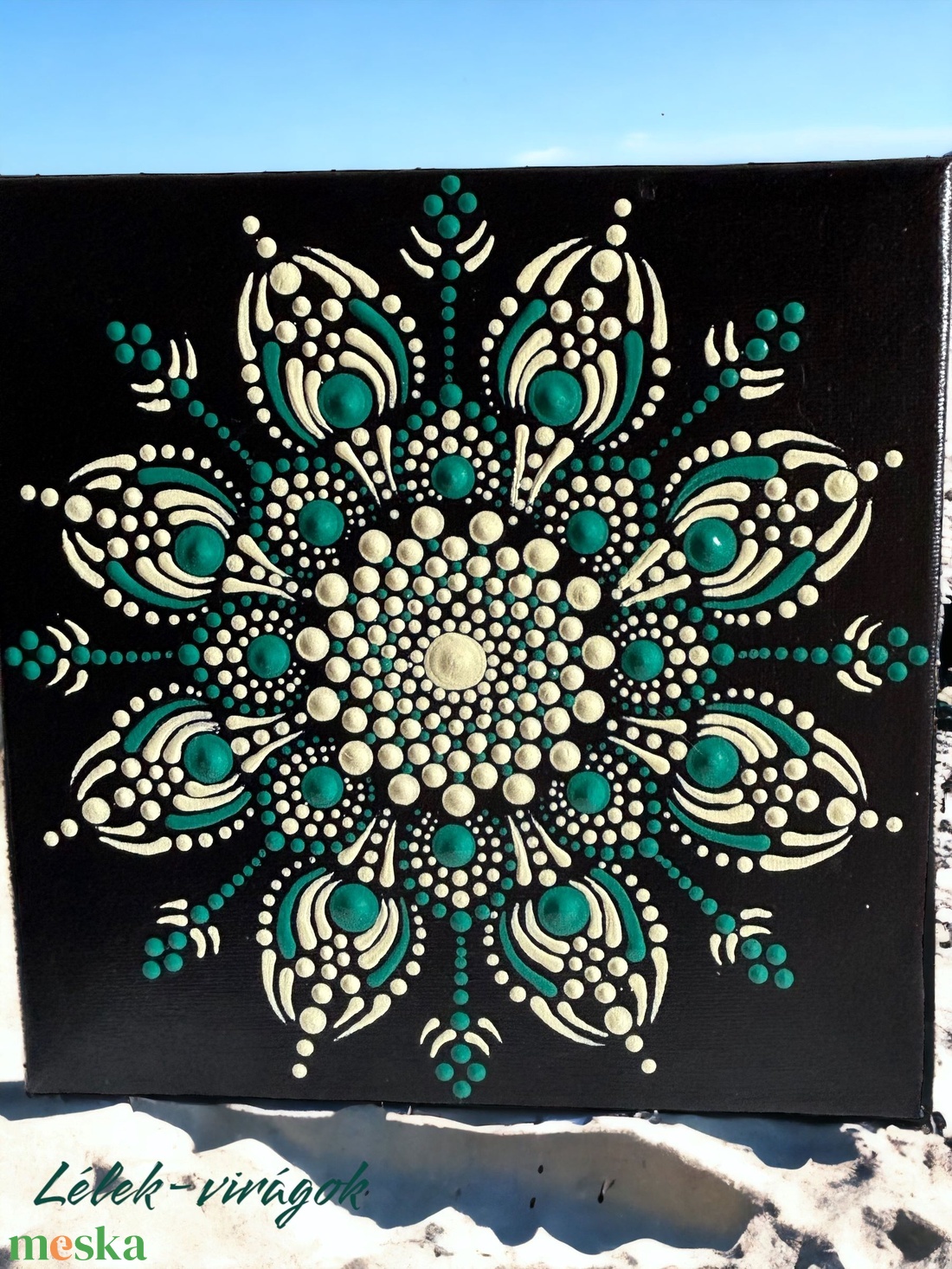 Türkiz és vajszínű mandala - otthon & életmód - dekoráció - spiritualitás - mandala - Meska.hu Türkiz és vajszínű mandala - otthon & életmód - dekoráció - spiritualitás - mandala - Meska.hu