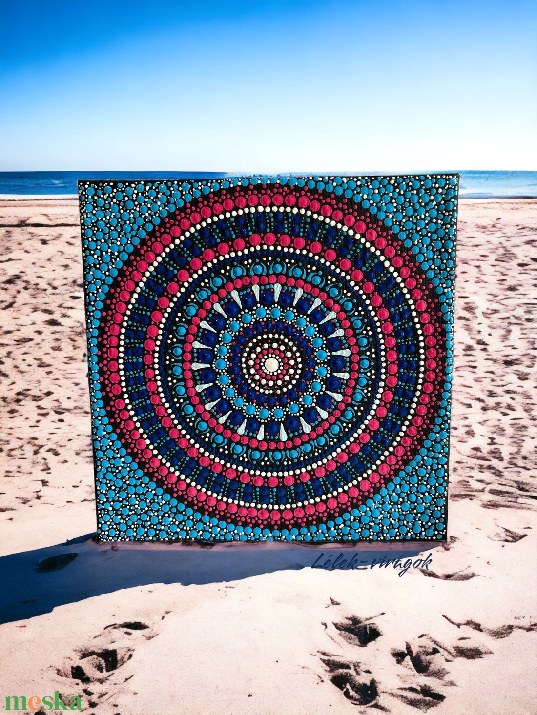 Tengerszem mandala - otthon & életmód - dekoráció - spiritualitás - mandala - Meska.hu