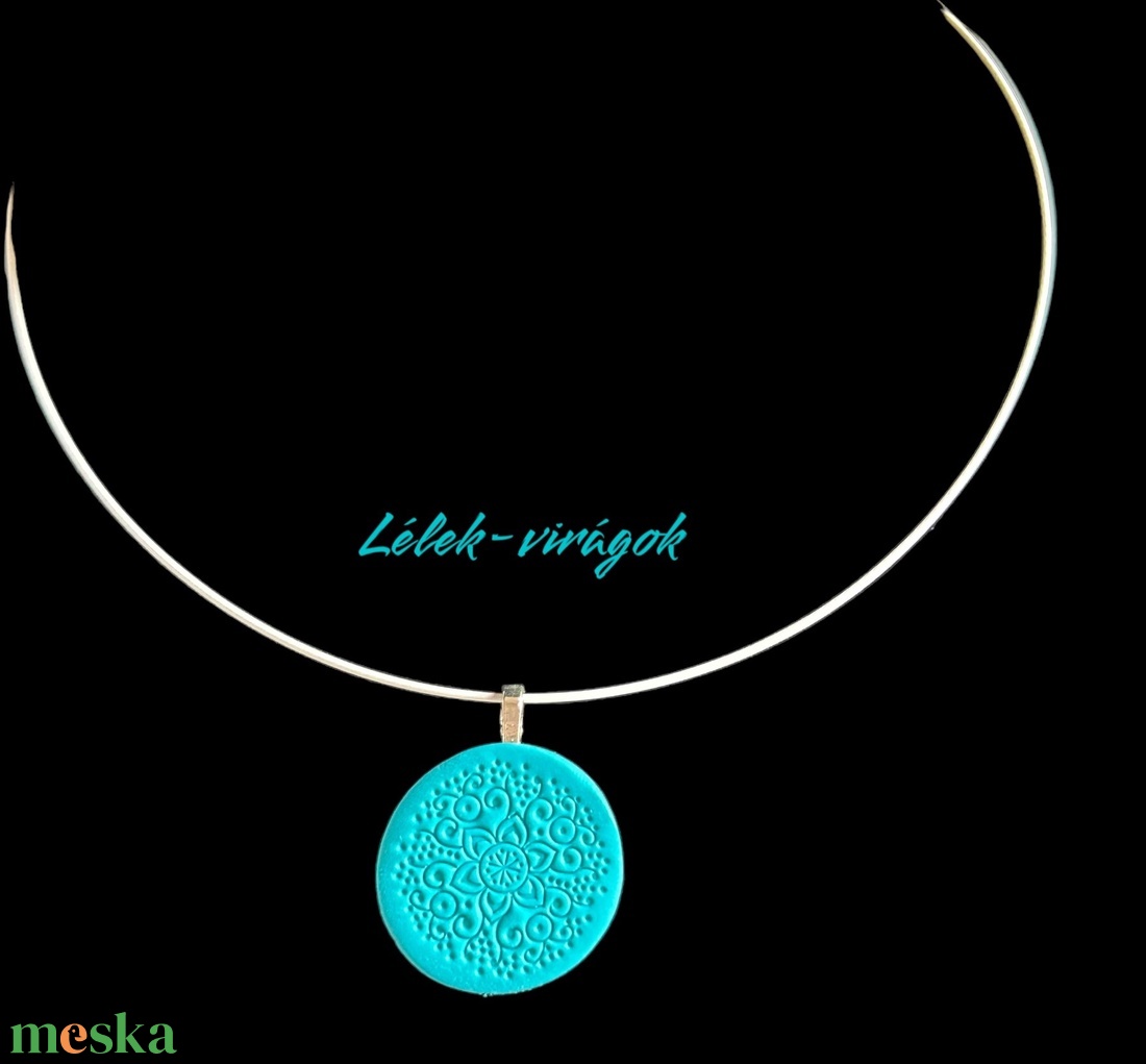 Türkiz színű polymer clay medálos nyaklánc - ékszer - nyaklánc - medálos nyaklánc - Meska.hu Türkiz színű polymer clay medálos nyaklánc - ékszer - nyaklánc - medálos nyaklánc - Meska.hu