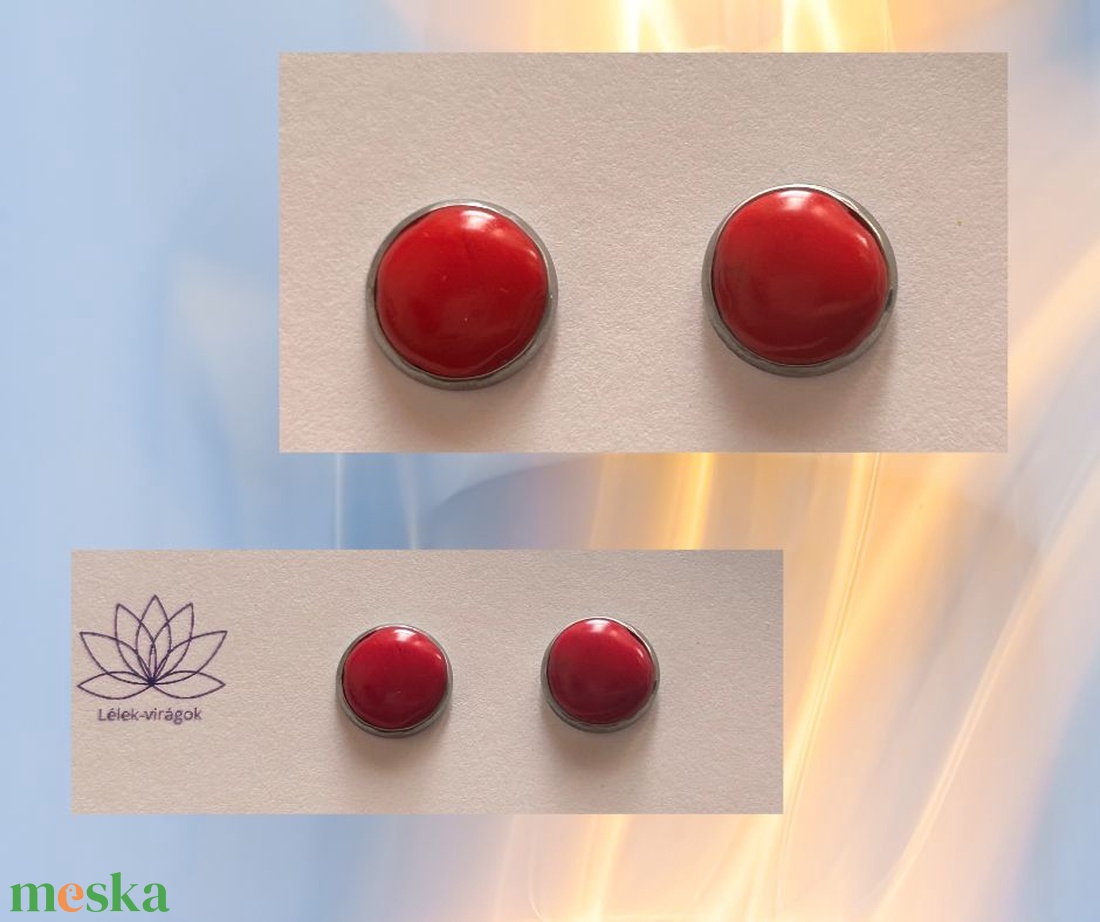 Piros színű polymer clay fülbevaló - ékszer - fülbevaló - pötty fülbevaló - Meska.hu Piros színű polymer clay fülbevaló - ékszer - fülbevaló - pötty fülbevaló - Meska.hu
