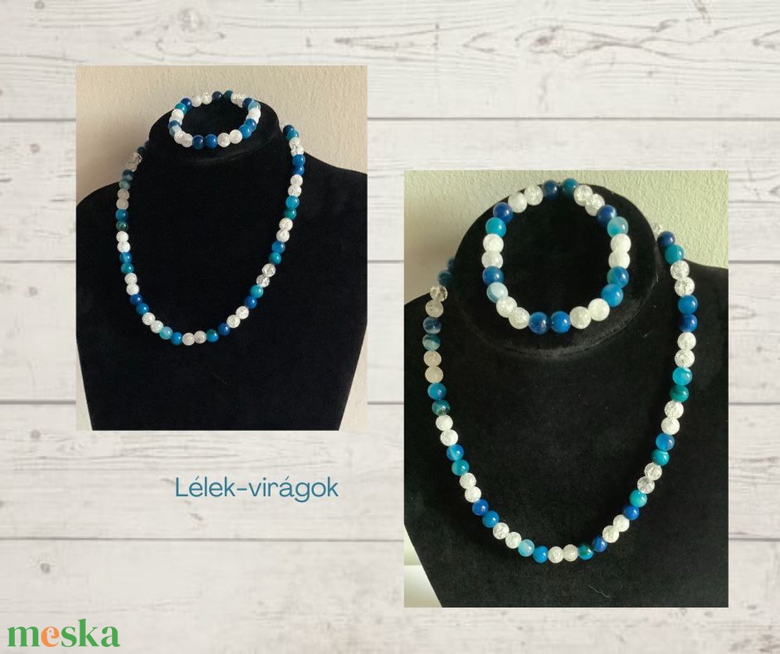 Kék achát szett - ékszer - ékszerszett - Meska.hu Kék achát szett - ékszer - ékszerszett - Meska.hu