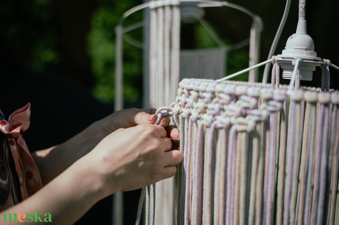 Makramé lámpa workshop ajándékutalvány - diy (csináld magad) - workshop & tanfolyam - Meska.hu