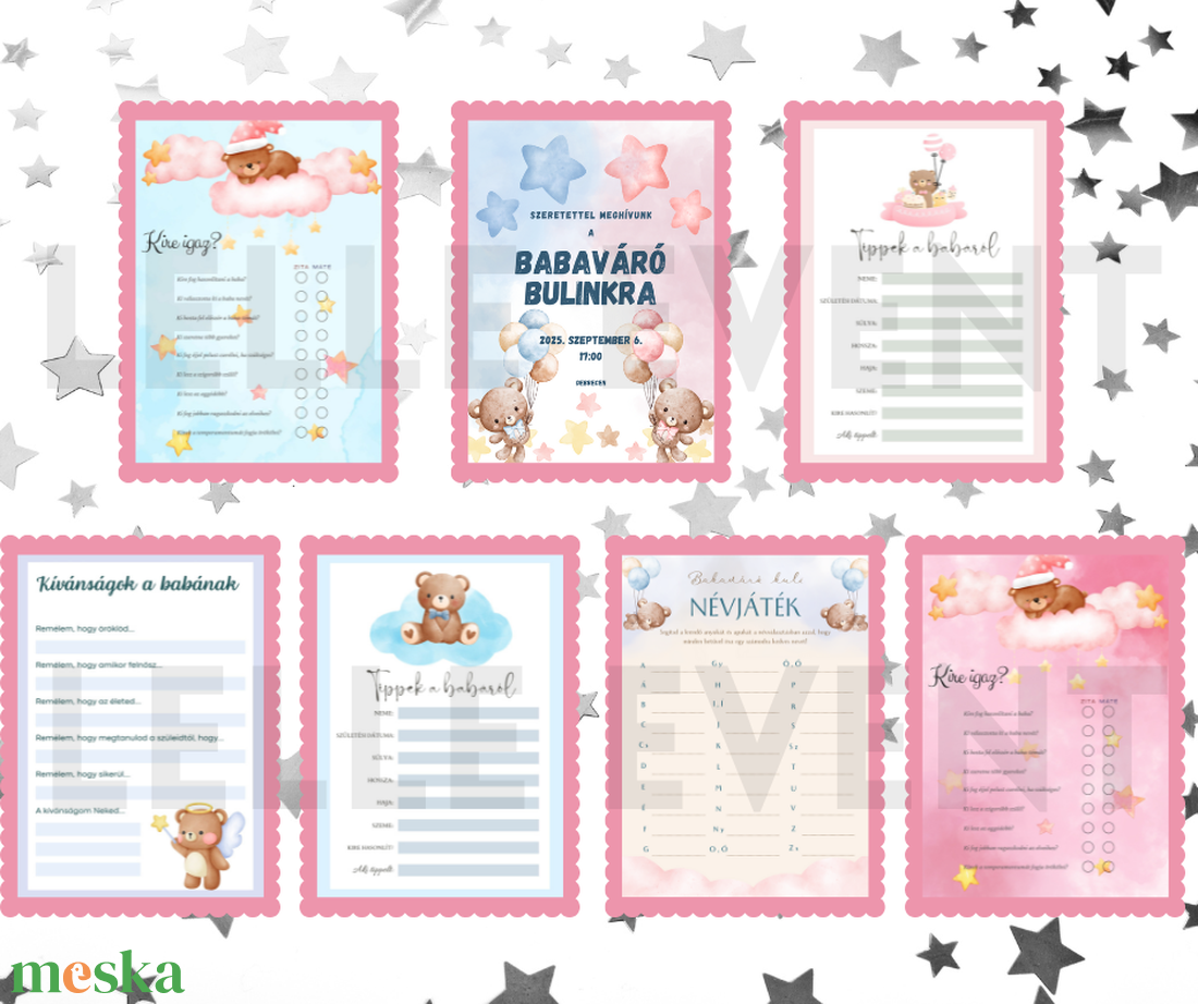 Játékcsomag babaváró bulira, meghívóval - Digitális - művészet - grafika & illusztráció - digitális - Meska.hu Játékcsomag babaváró bulira, meghívóval - Digitális - művészet - grafika & illusztráció - digitális - Meska.hu