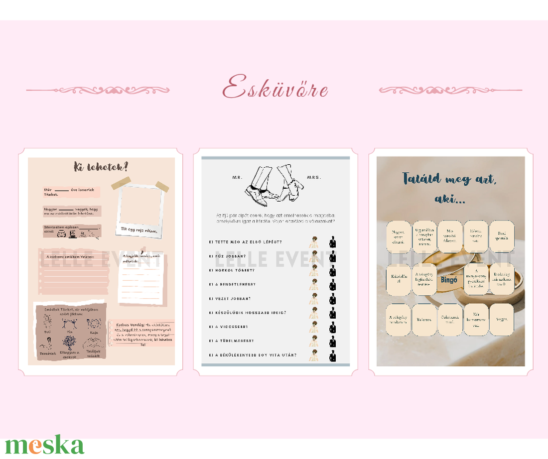 Esküvői játékcsomag - Digitális - esküvő - dekoráció - helyszíni dekor - Meska.hu Esküvői játékcsomag - Digitális - esküvő - dekoráció - helyszíni dekor - Meska.hu