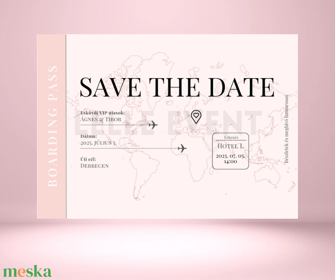 Save the date kártya - Boarding Pass - Digitális - esküvő - meghívó & kártya - meghívó - Meska.hu Save the date kártya - Boarding Pass - Digitális - esküvő - meghívó & kártya - meghívó - Meska.hu