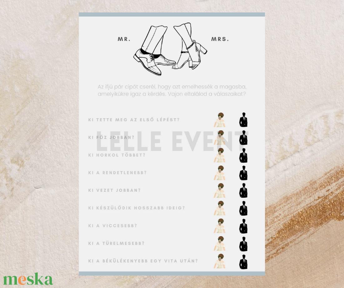 Digitális esküvői játék - Mr. és Mrs. - művészet - grafika & illusztráció - digitális - Meska.hu