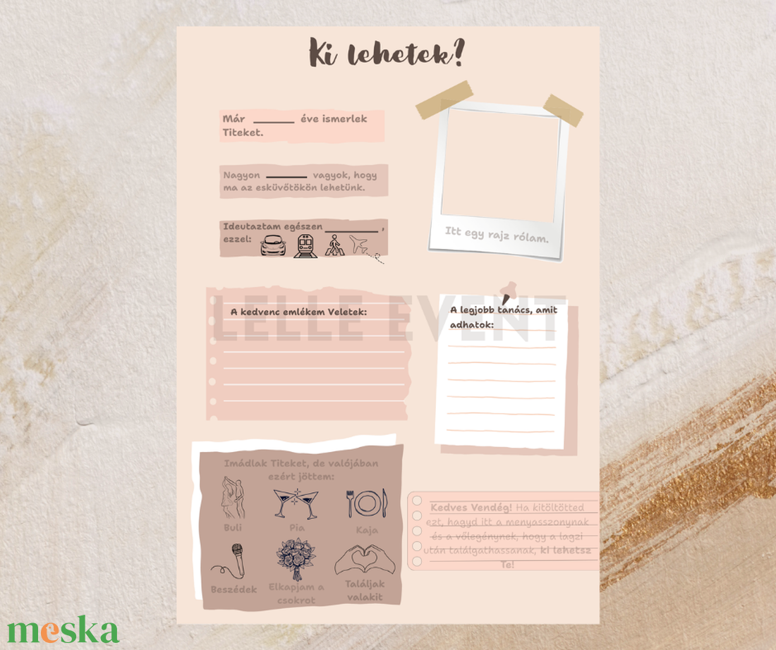 Digitális esküvői játék - Ki lehetek? - művészet - grafika & illusztráció - digitális - Meska.hu