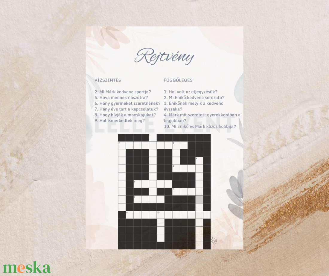 Digitális esküvői játék - Rejtvény - művészet - grafika & illusztráció - digitális - Meska.hu