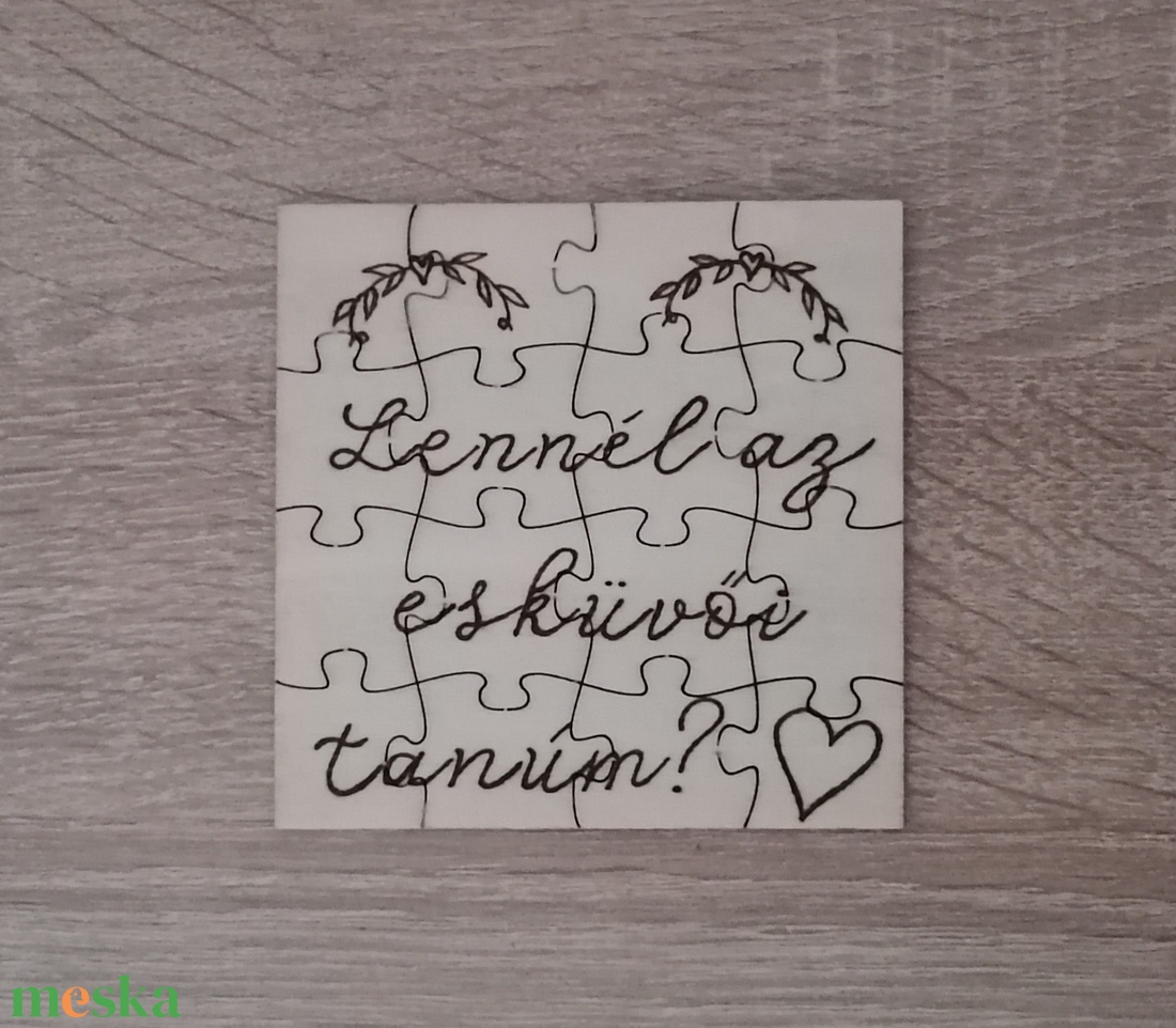 Tanúfelkérő puzzle - esküvő - meghívó & kártya - tanú felkérő - Meska.hu