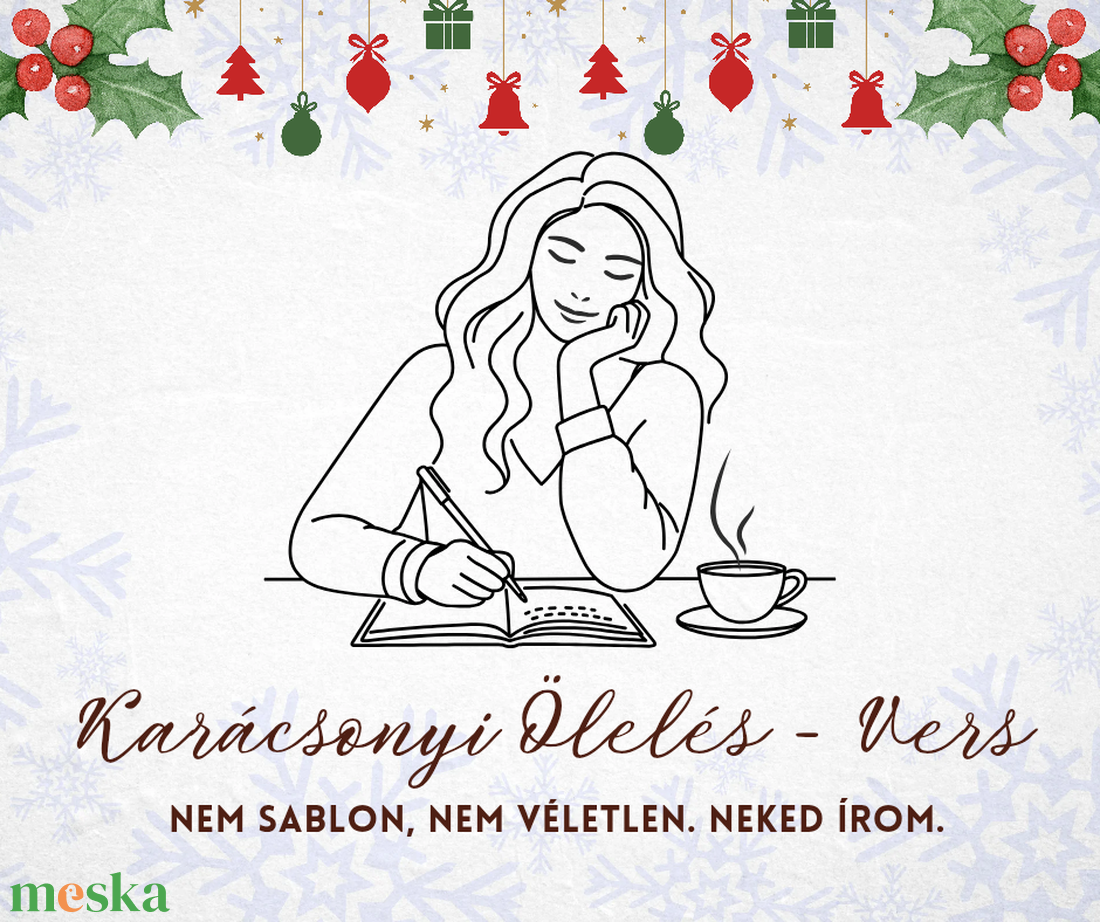 Karácsonyi Ölelés - Egyedi vers ajándékba (digitális)  - művészet - más művészeti ág - Meska.hu
