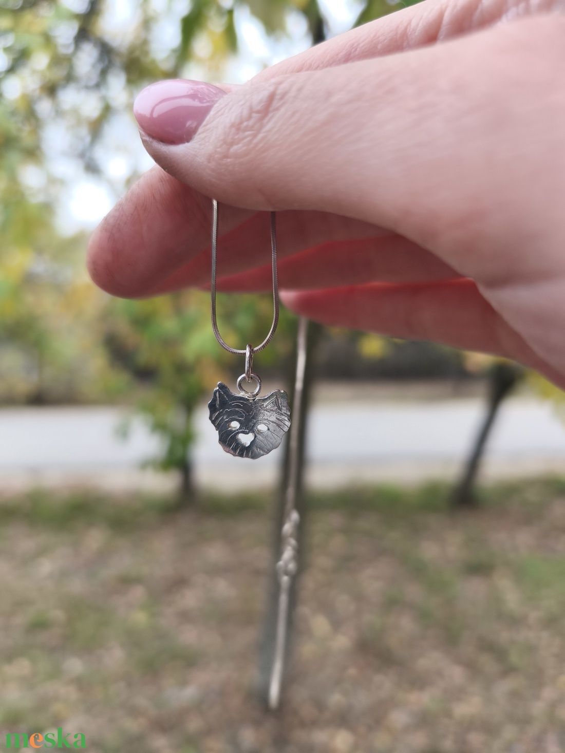 Yorkshire terrier medál ezüstből  - ékszer - ékszerszett - Meska.hu