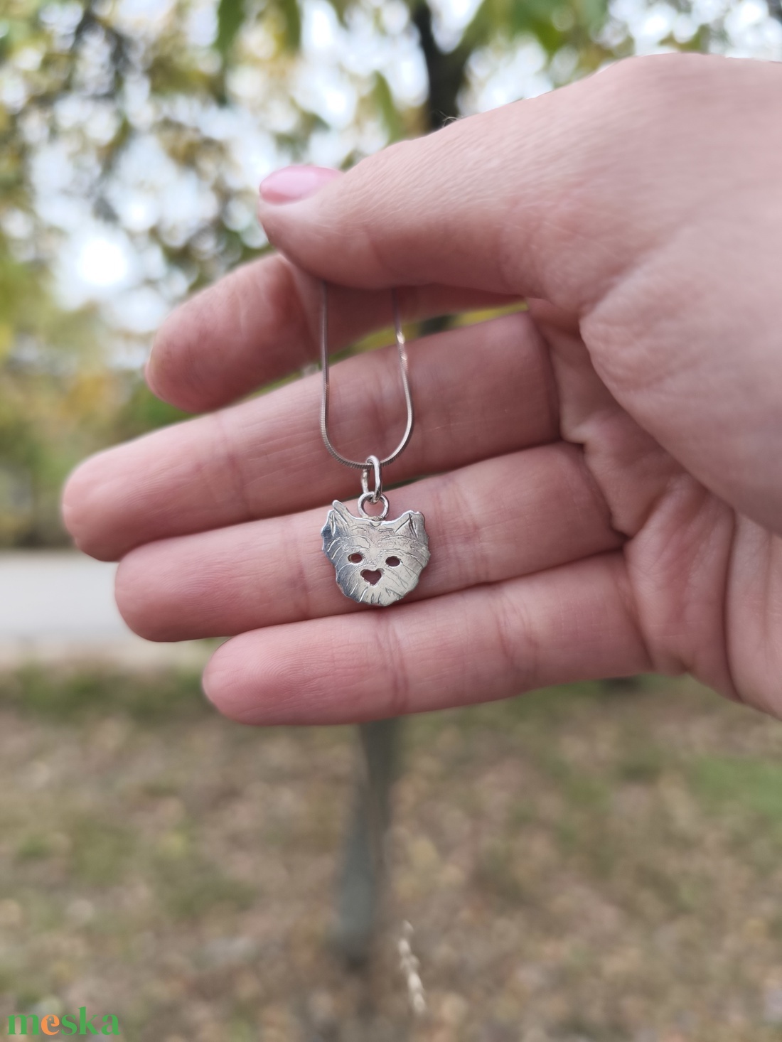 Yorkshire terrier medál ezüstből  - ékszer - ékszerszett - Meska.hu