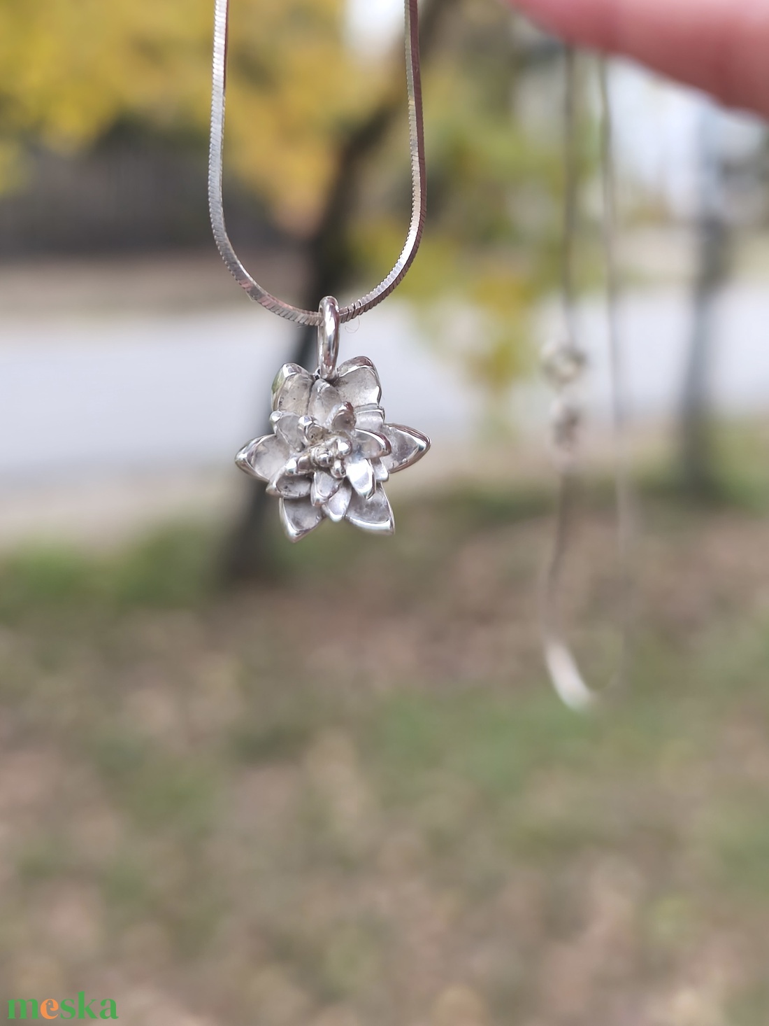 Lótusz medál ezüstből  - ékszer - ékszerszett - Meska.hu