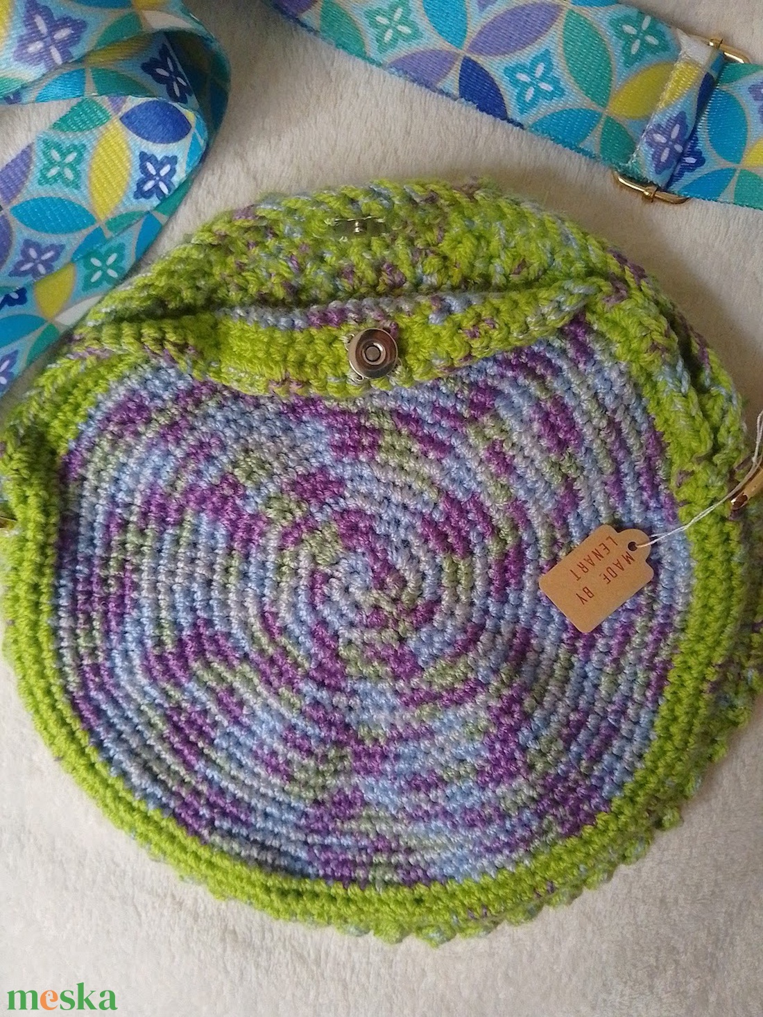 Egyedi horgolt crossbody, válltáska - táska & tok - kézitáska & válltáska - válltáska - Meska.hu