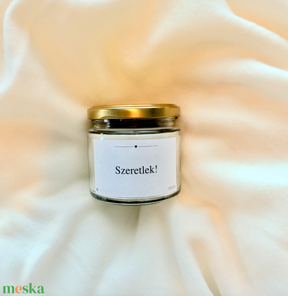 Lenature 100% szójagyertya EGYEDI, személyre szabható FELIRATTAL - karácsony - karácsonyi lakásdekoráció - karácsonyi illatgyertya, mécses - Meska.hu