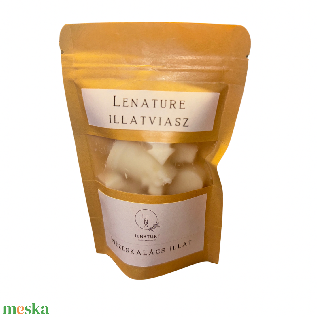 Lenature illatviasz  - szójaviaszból - otthon & életmód - gyertya, illat, aroma - gyertya - Meska.hu
