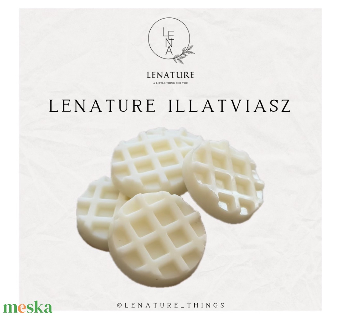Lenature illatviasz  - szójaviaszból - otthon & életmód - gyertya, illat, aroma - gyertya - Meska.hu