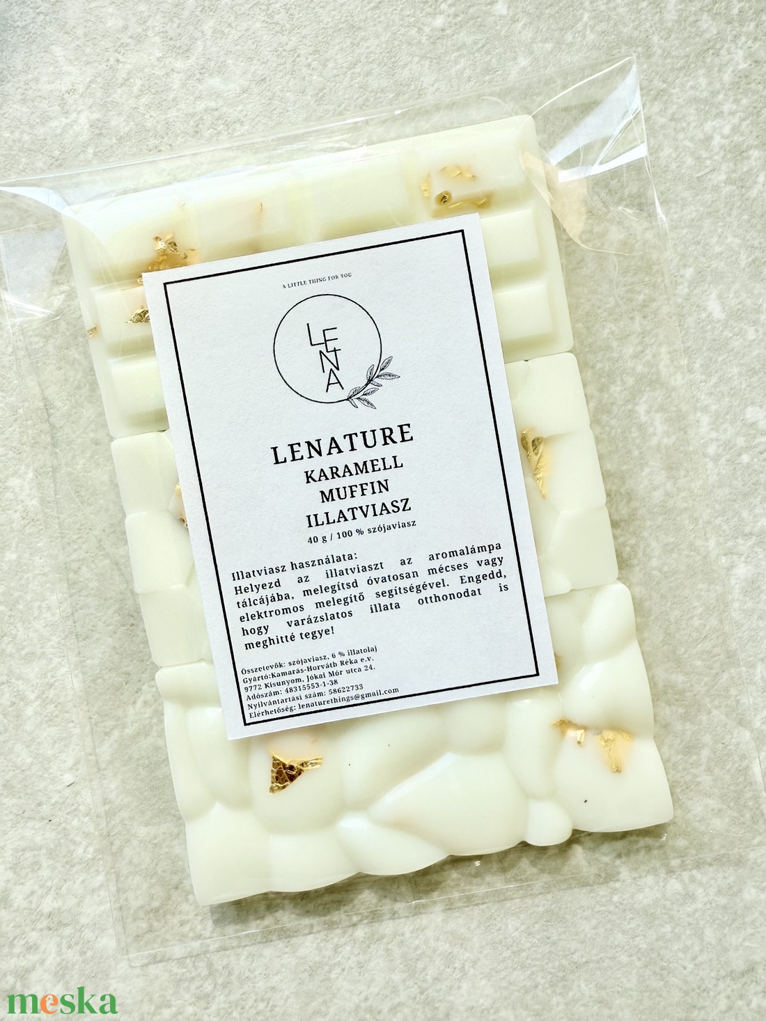Lenature illatviasz - otthon & életmód - gyertya, illat, aroma - illatviasz - Meska.hu