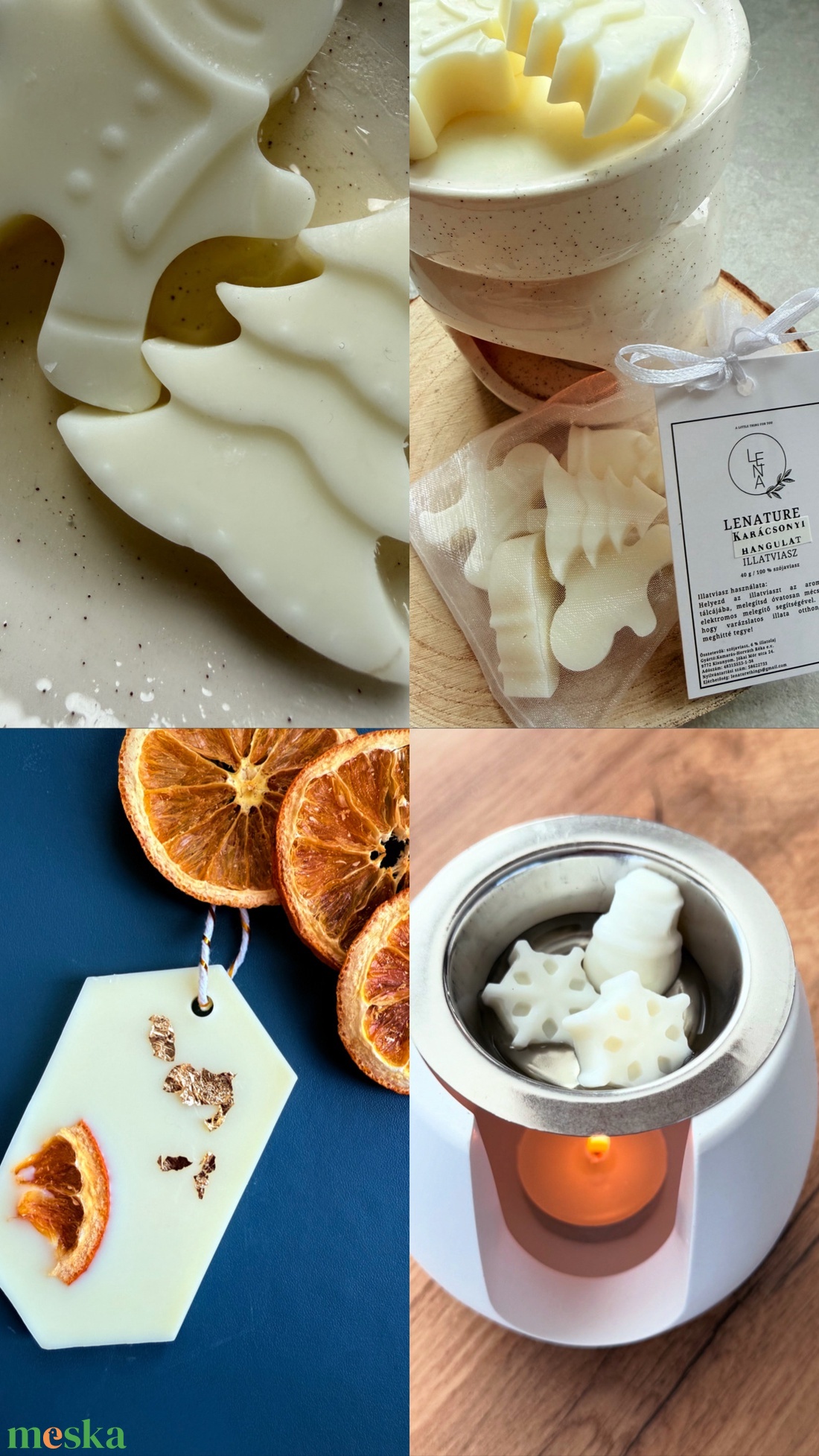 Lenature illatviasz - karácsony - karácsonyi lakásdekoráció - karácsonyi illatgyertya, mécses - Meska.hu