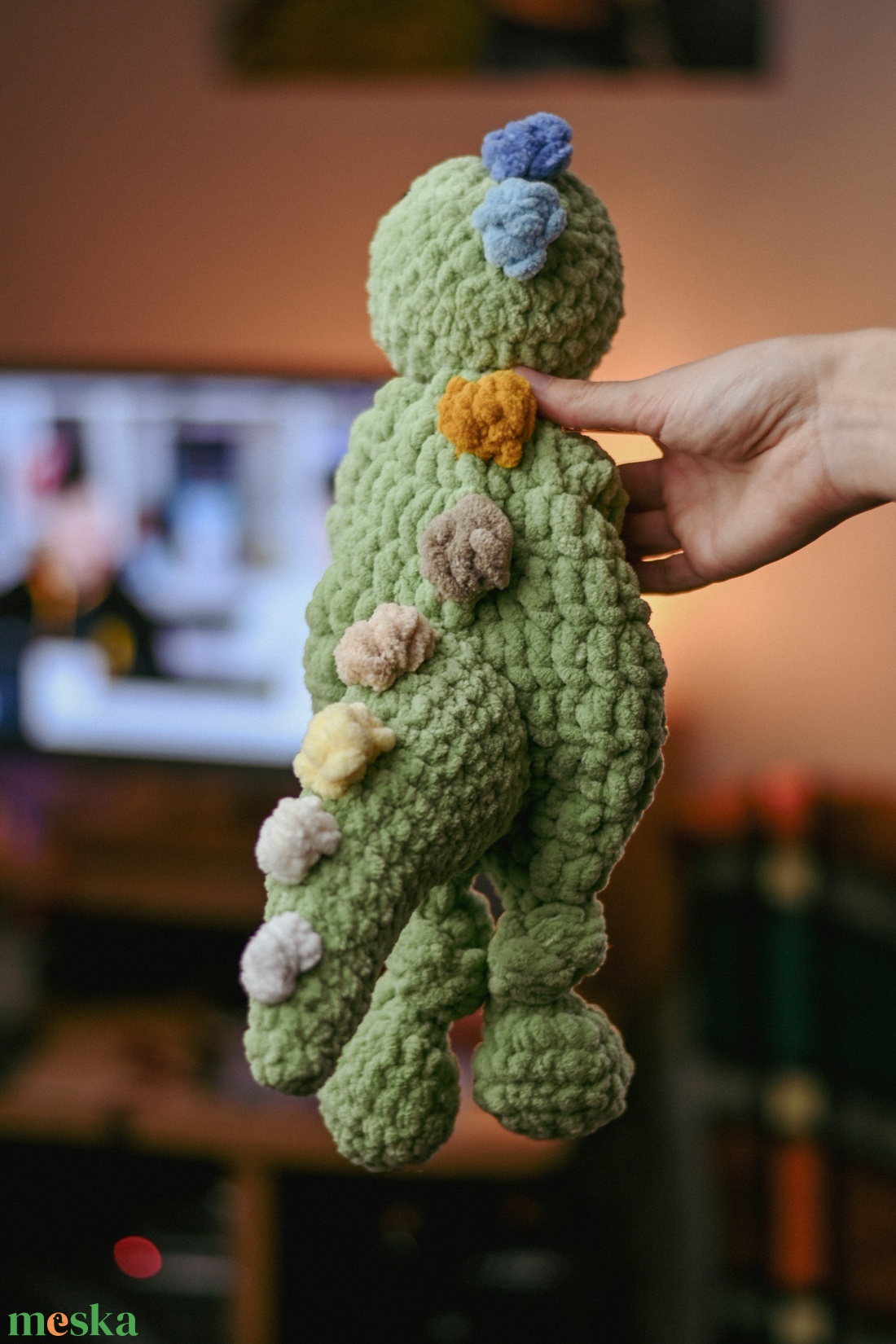 Dínó nyunyóka kicsi minta - diy (csináld magad) - szabásminta, útmutató - horgolási minta - Meska.hu