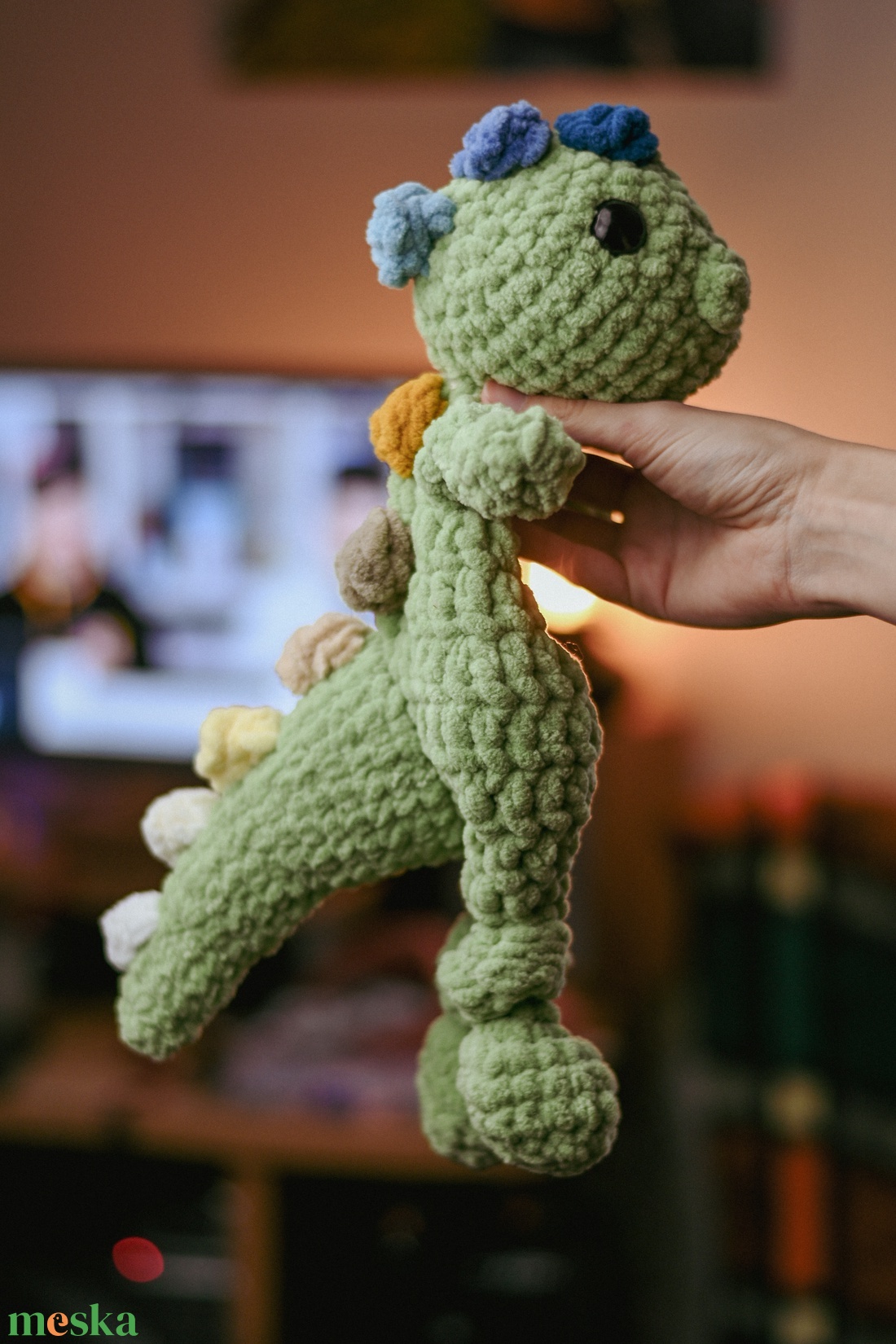 Dínó nyunyóka kicsi minta - diy (csináld magad) - szabásminta, útmutató - horgolási minta - Meska.hu