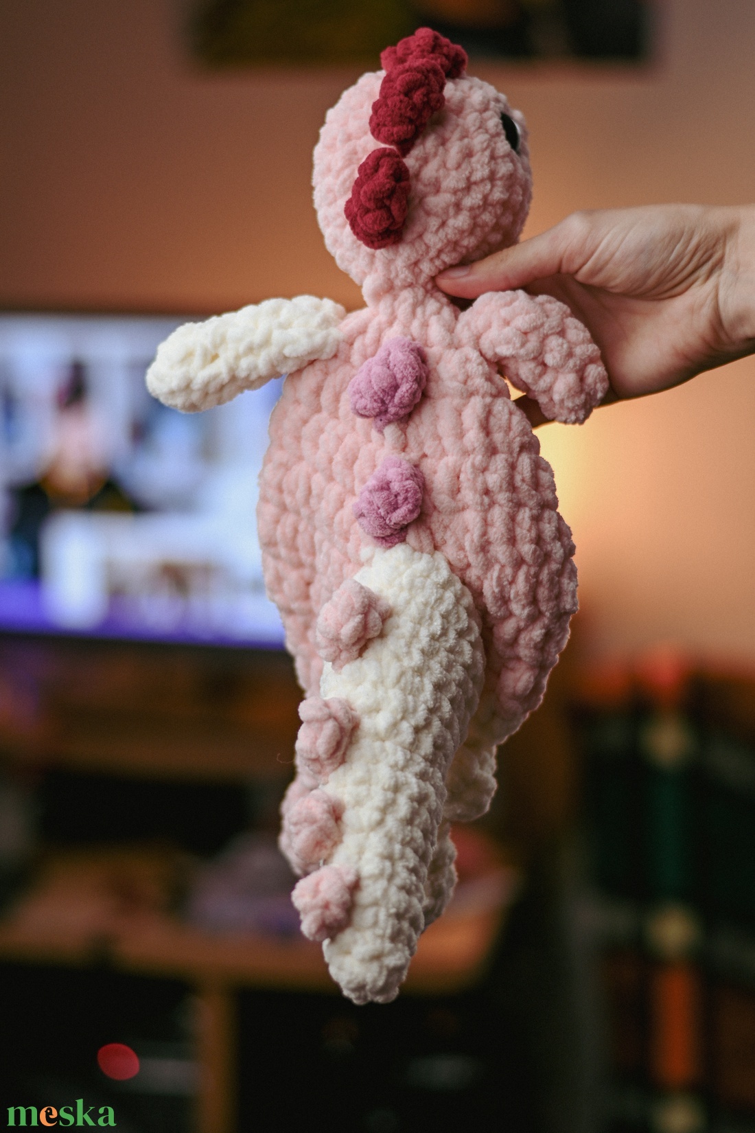 Dínó nyunyóka nagy minta - diy (csináld magad) - szabásminta, útmutató - horgolási minta - Meska.hu