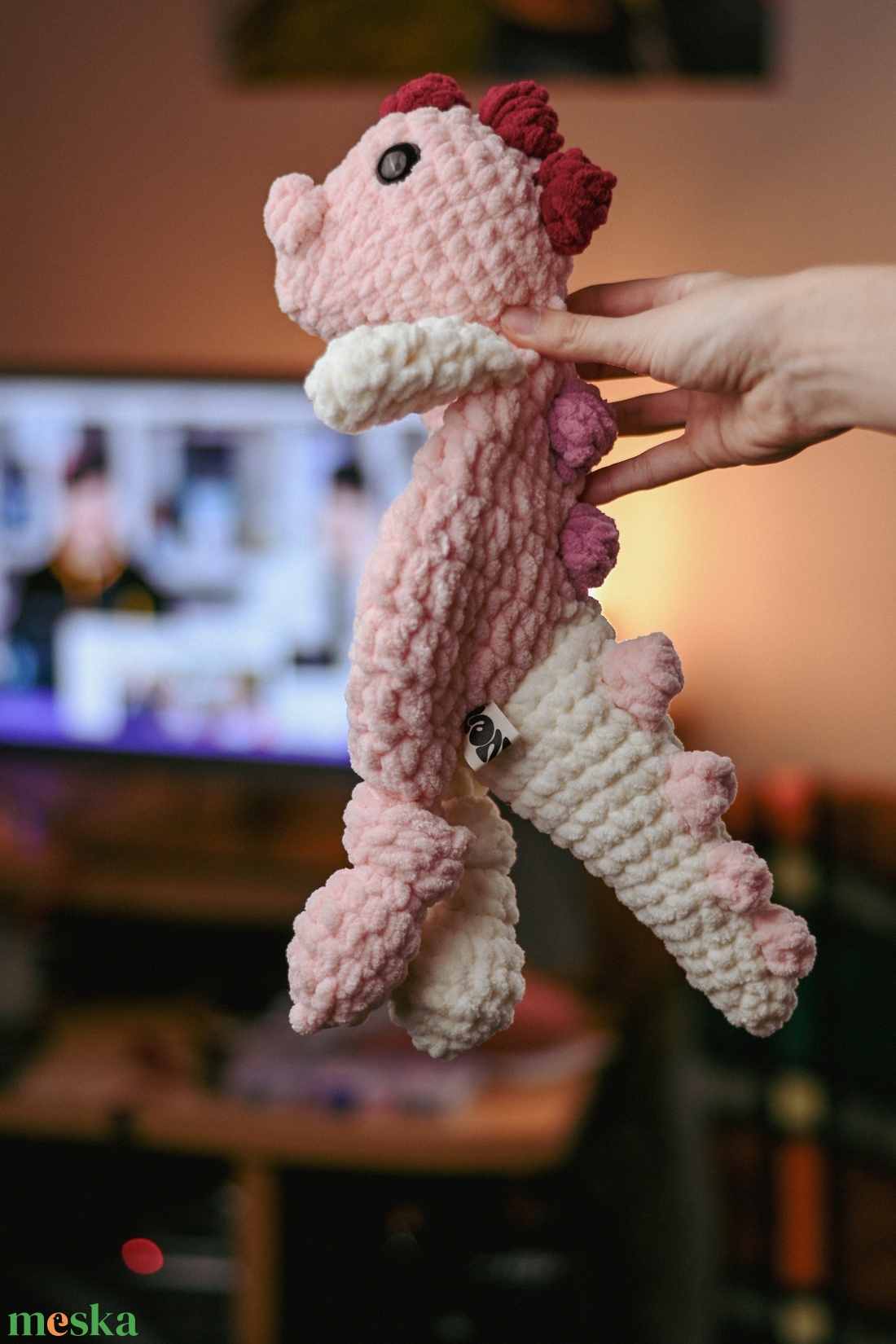 Dínó nyunyóka nagy minta - diy (csináld magad) - szabásminta, útmutató - horgolási minta - Meska.hu