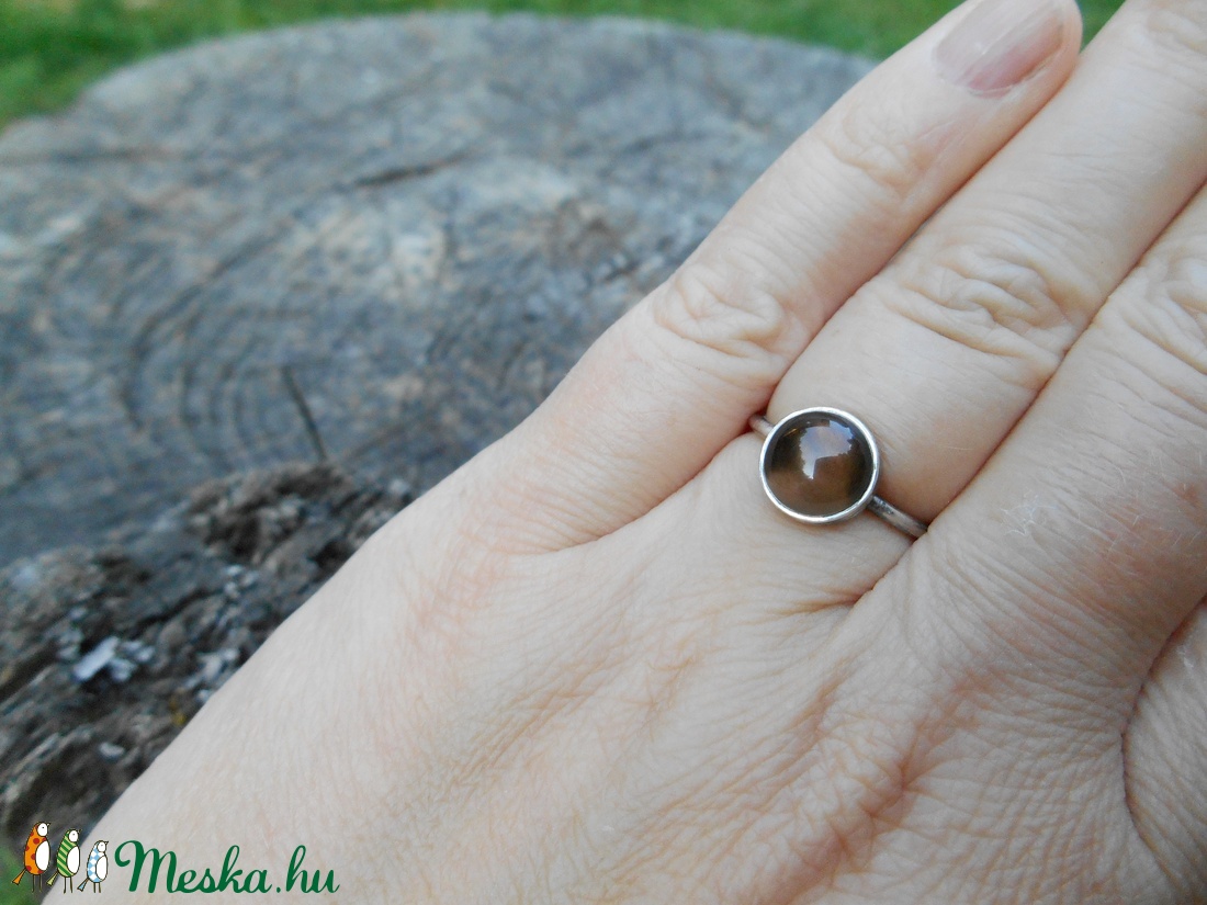 Ezüst Füstkvarc gyűrű -  - Meska.hu