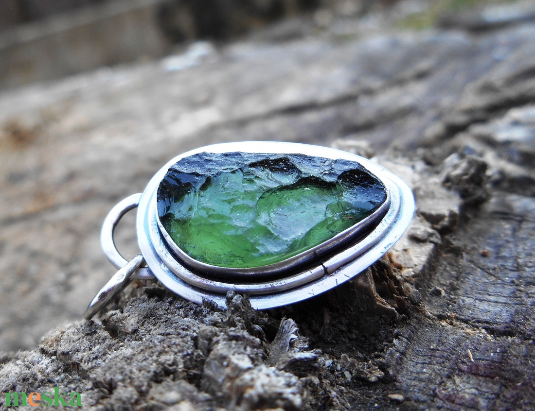 Ezüst Moldavit medál -  - Meska.hu