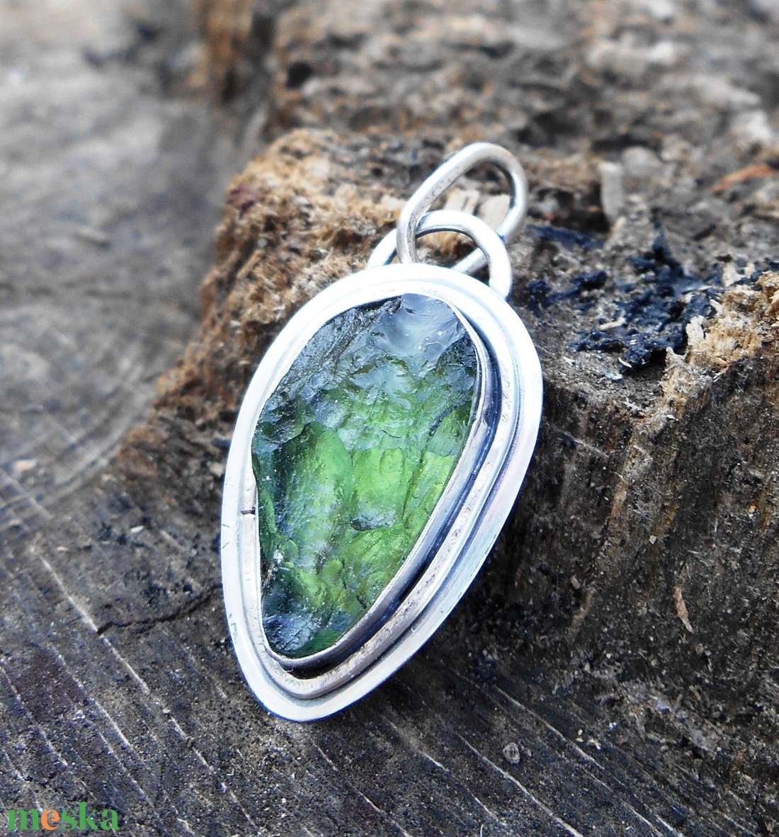 Ezüst Moldavit medál -  - Meska.hu