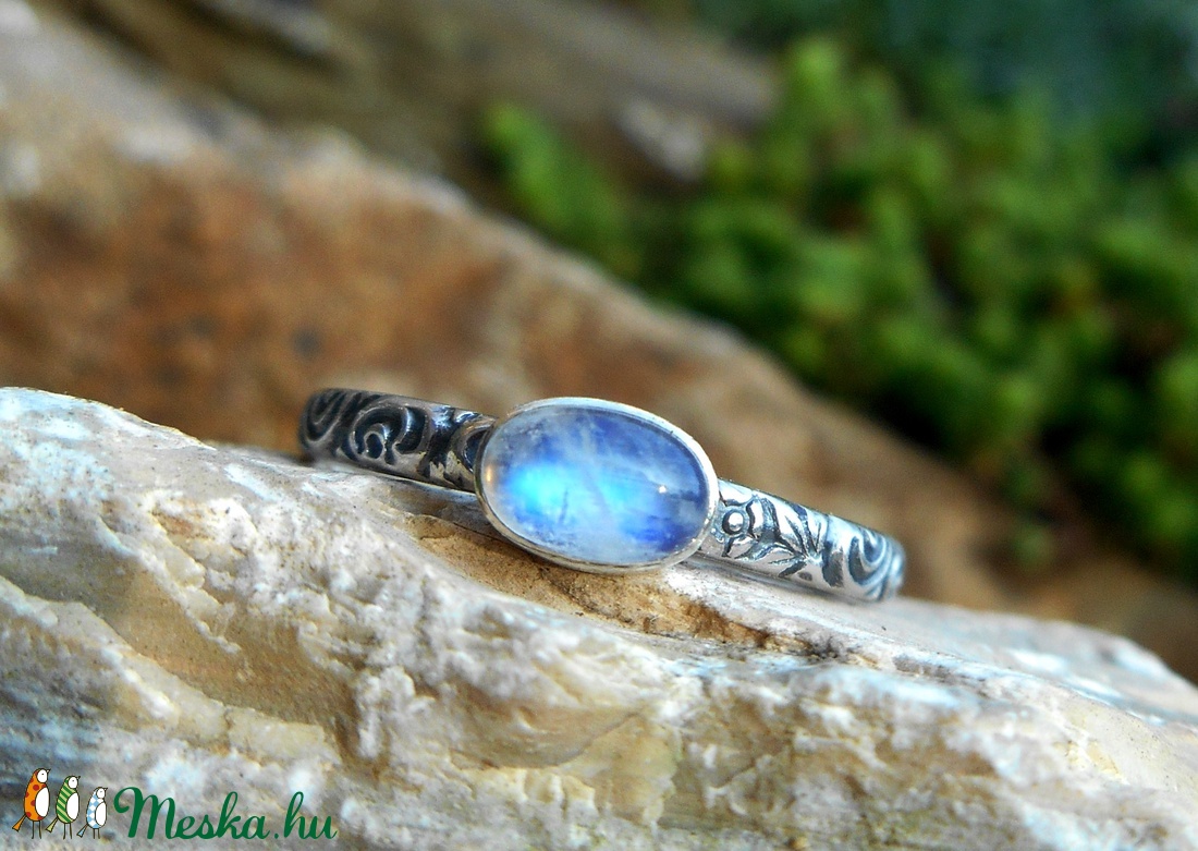 Ezüst Holdkő gyűrű -  - Meska.hu