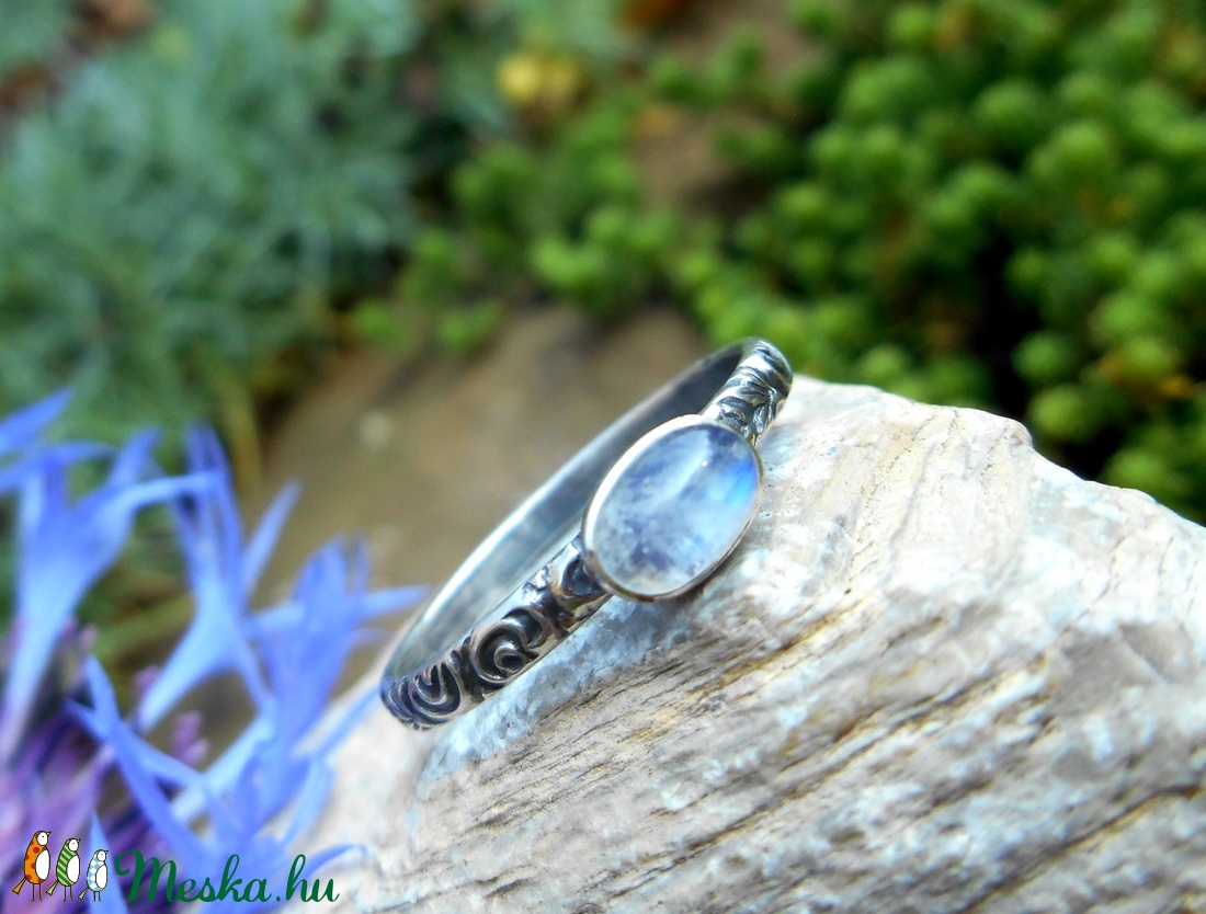 Ezüst Holdkő gyűrű -  - Meska.hu