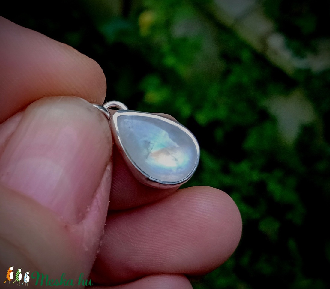 Ezüst Holdkő medál - ékszer - nyaklánc - medál - Meska.hu
