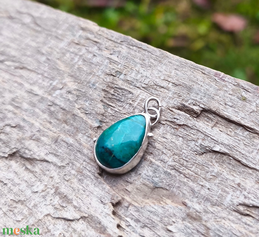 Ezüst Krizokolla medál - ékszer - nyaklánc - medál - Meska.hu