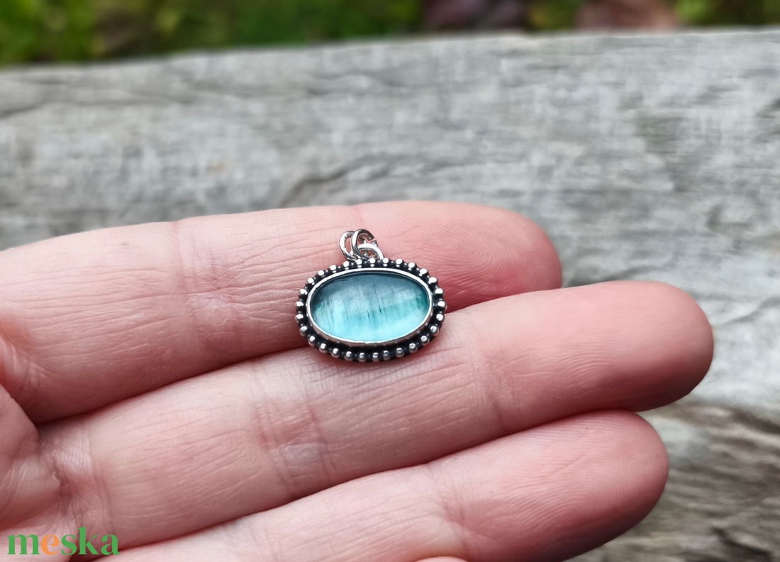 Ezüst Turmalin medál - ékszer - nyaklánc - medál - Meska.hu