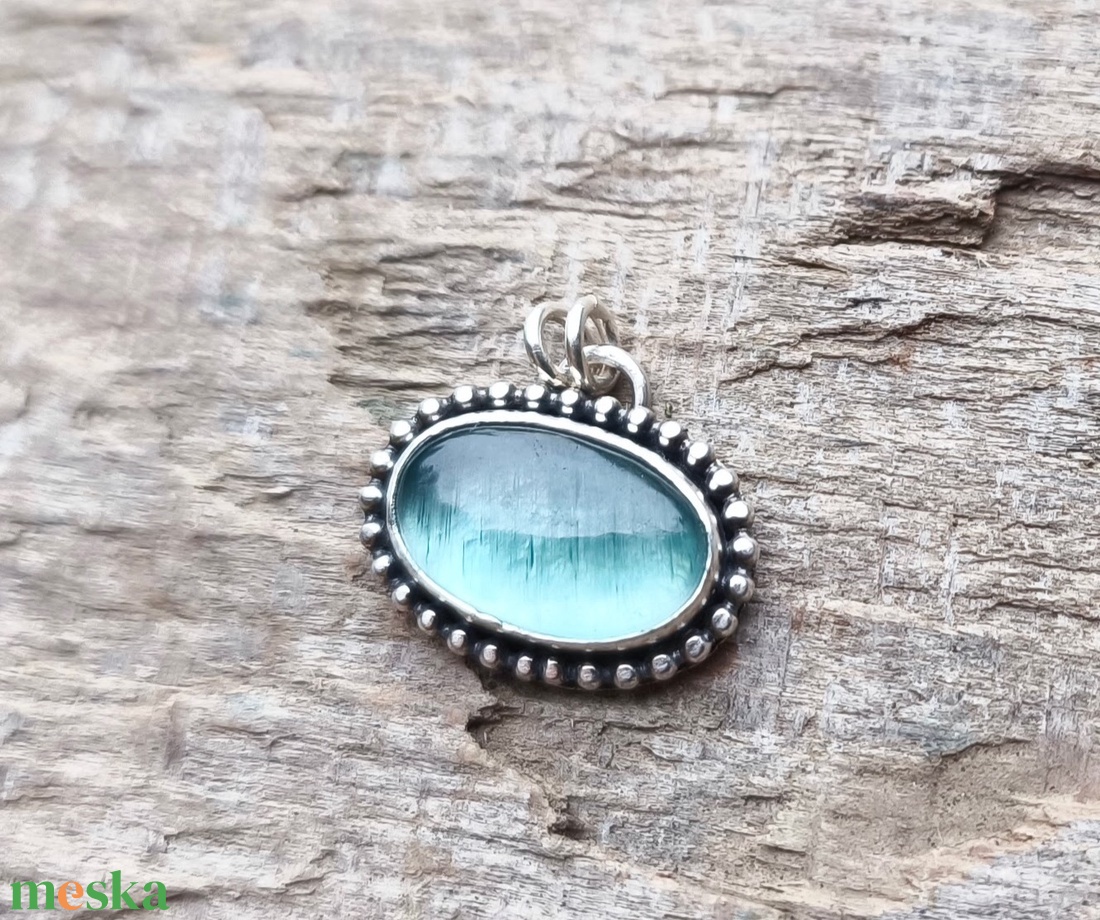 Ezüst Turmalin medál - ékszer - nyaklánc - medál - Meska.hu