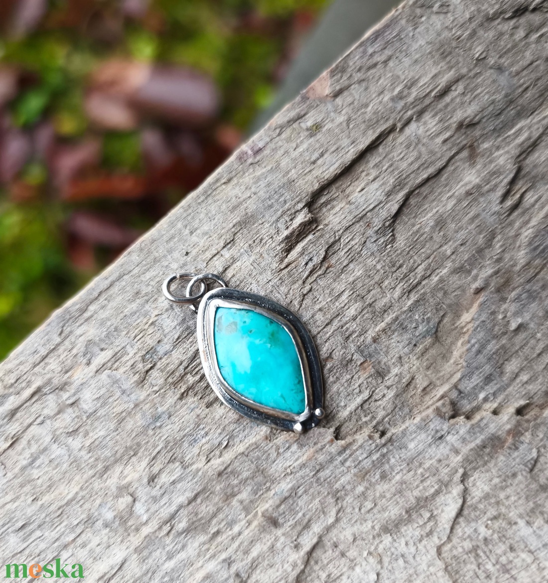 Ezüst Türkiz medál - ékszer - nyaklánc - medál - Meska.hu