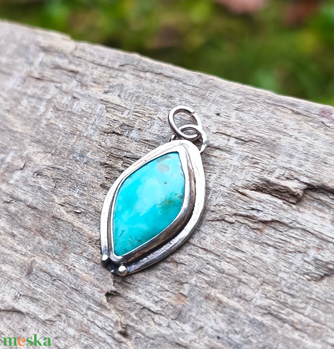 Ezüst Türkiz medál - ékszer - nyaklánc - medál - Meska.hu