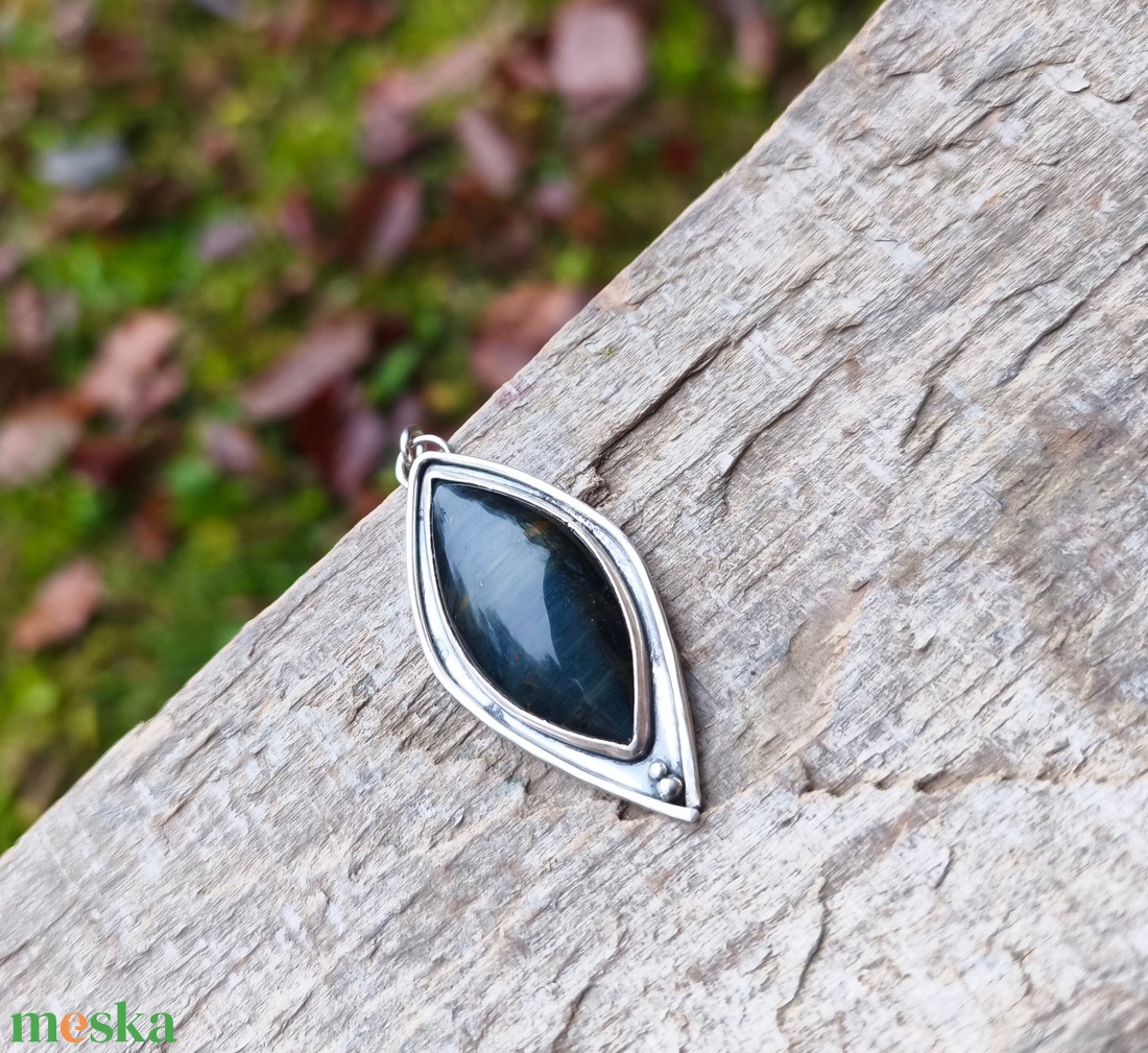 Ezüst Sólyomszem medál - ékszer - nyaklánc - medál - Meska.hu